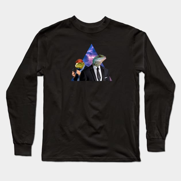 Reptillians Long Sleeve T-Shirt by Weird Science Pod